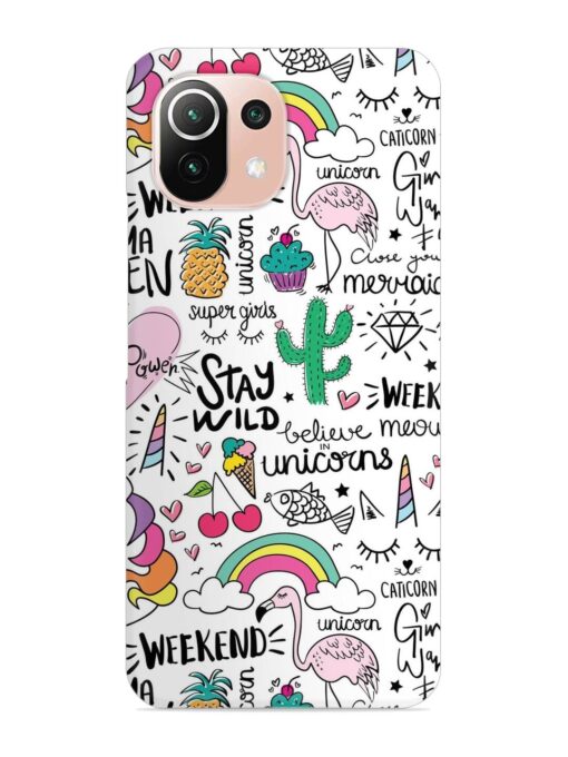 Unicorn Ice Cream Snap Case for Xiaomi Mi 11 Lite Zapvi