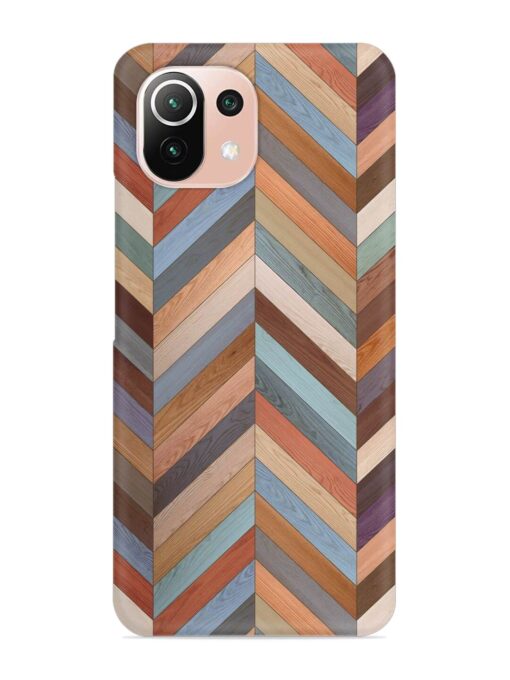 Seamless Wood Parquet Snap Case for Xiaomi Mi 11 Lite Zapvi