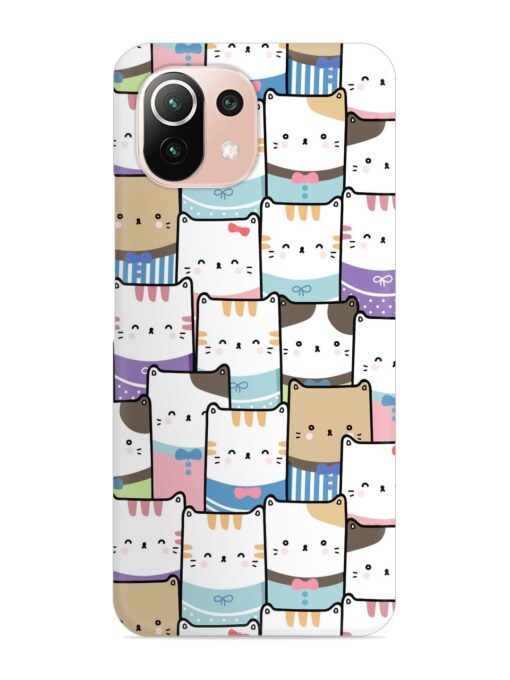 Cute Adorable Cat Snap Case for Xiaomi Mi 11 Lite Zapvi