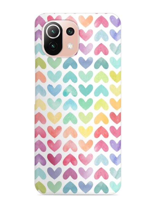 Seamless Colorful Watercolor Snap Case for Xiaomi Mi 11 Lite Zapvi