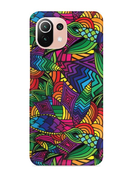 Abstract Multicolor Seamless Snap Case for Xiaomi Mi 11 Lite Zapvi