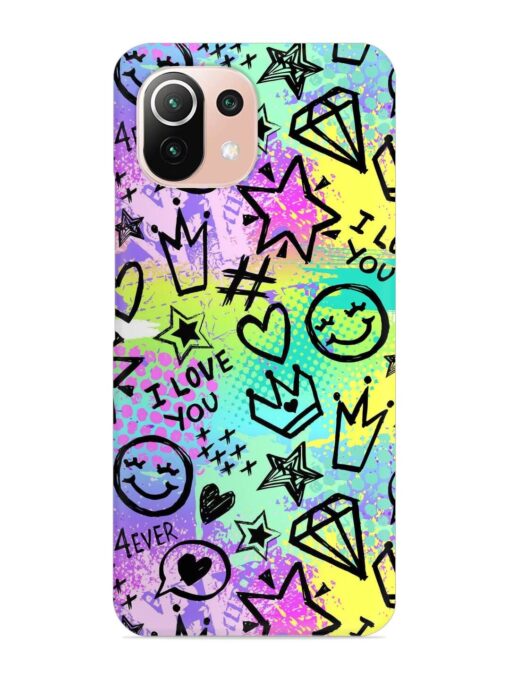 Bright Seamless Pattern Snap Case for Xiaomi Mi 11 Lite Zapvi