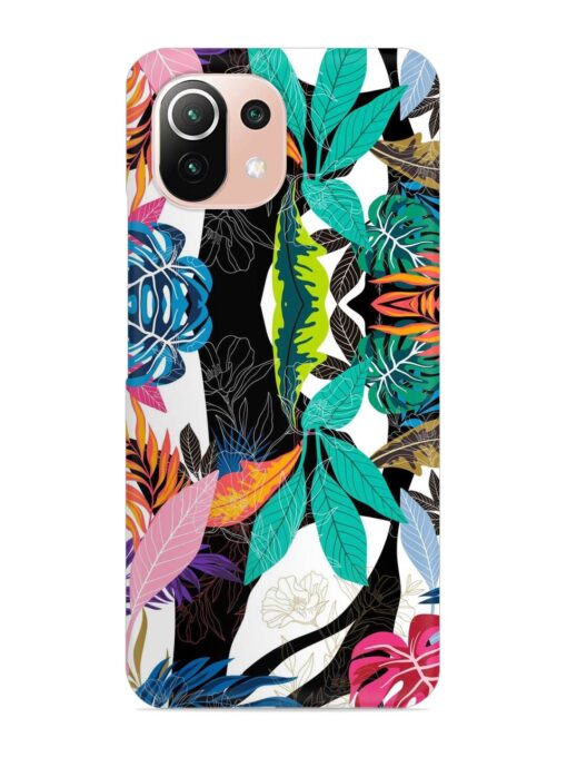 Floral Pattern Bright Snap Case for Xiaomi Mi 11 Lite Zapvi