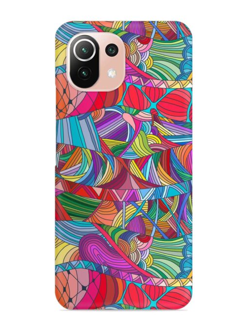 Seamless Patterns Hand Drawn Snap Case for Xiaomi Mi 11 Lite Zapvi