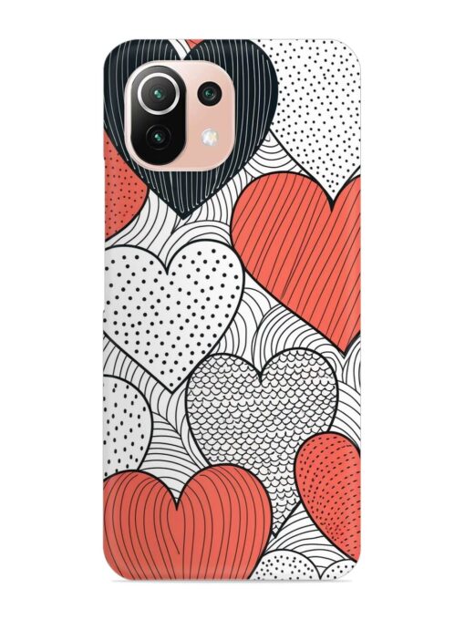 Girly Heart Seamless Snap Case for Xiaomi Mi 11 Lite Zapvi