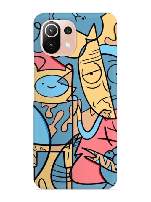 Silly Face Doodle Snap Case for Xiaomi Mi 11 Lite Zapvi