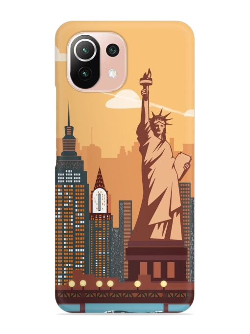 New York Statue Of Liberty Architectural Scenery Snap Case for Xiaomi Mi 11 Lite Ne (5G) Zapvi