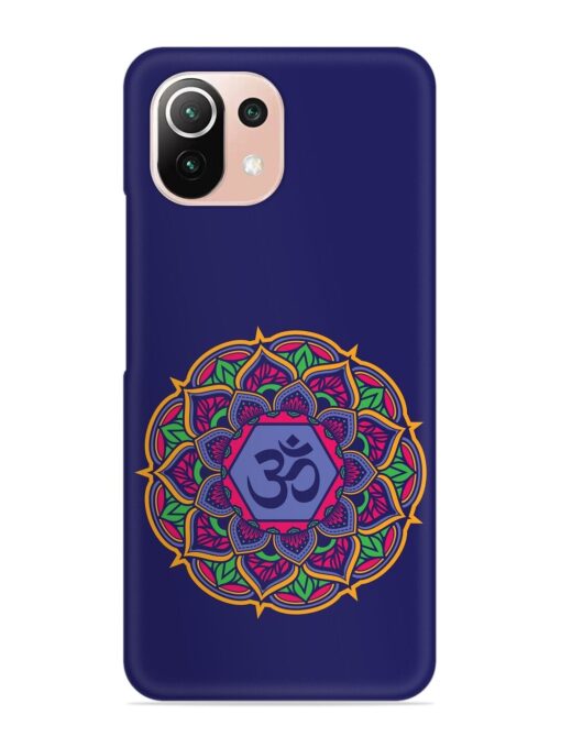 Om Mandala Art Blue Snap Case for Xiaomi Mi 11 Lite Ne (5G) Zapvi