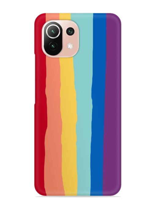 Rainbow Genuine Liquid Snap Case for Xiaomi Mi 11 Lite Ne (5G)