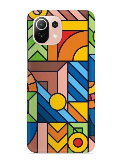 Colorful Geometric Snap Case for Xiaomi Mi 11 Lite Ne (5G) Zapvi