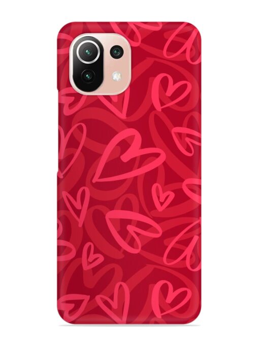 Seamless Romantic Pattern Snap Case for Xiaomi Mi 11 Lite Ne (5G)