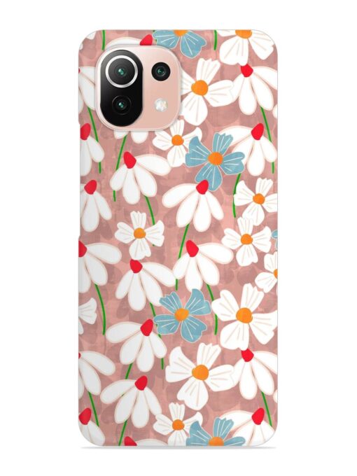 Abstract Petal Flowers Snap Case for Xiaomi Mi 11 Lite Ne (5G) Zapvi