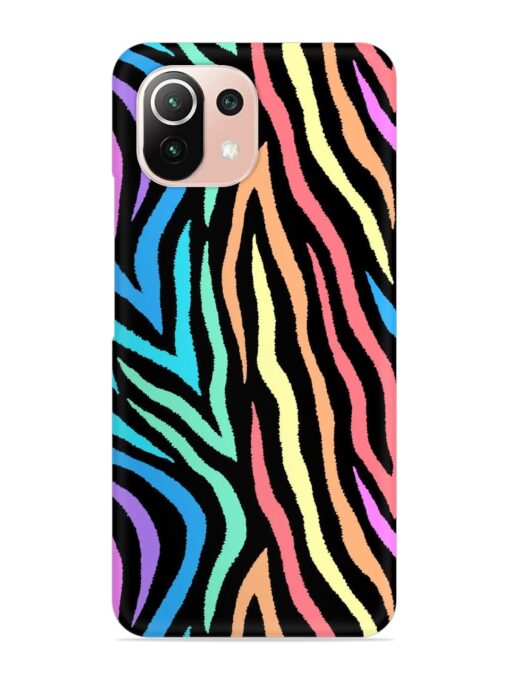 Colorful Abstract Zebra Snap Case for Xiaomi Mi 11 Lite Ne (5G)