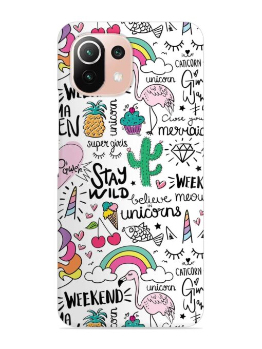 Unicorn Ice Cream Snap Case for Xiaomi Mi 11 Lite Ne (5G)