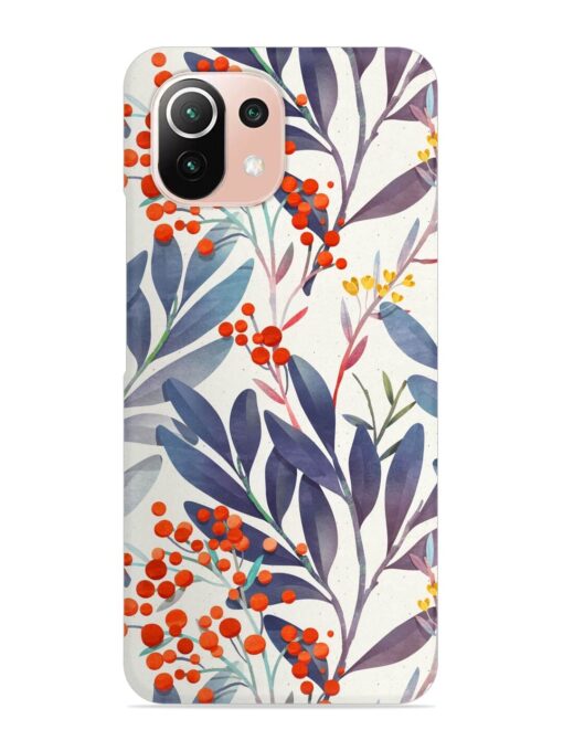 Seamless Floral Pattern Snap Case for Xiaomi Mi 11 Lite Ne (5G) Zapvi