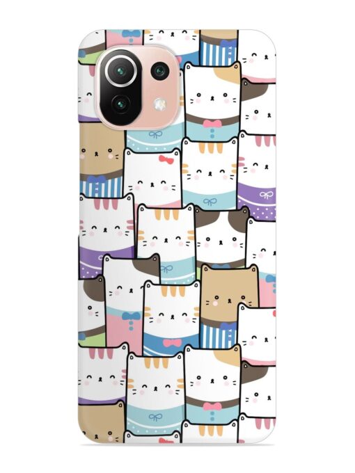 Cute Adorable Cat Snap Case for Xiaomi Mi 11 Lite Ne (5G) Zapvi