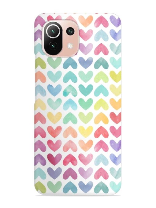 Seamless Colorful Watercolor Snap Case for Xiaomi Mi 11 Lite Ne (5G) Zapvi