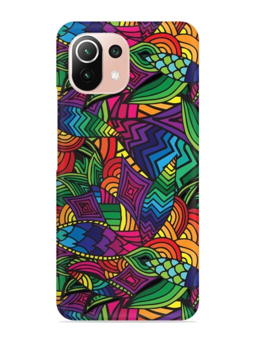 Abstract Multicolor Seamless Snap Case for Xiaomi Mi 11 Lite Ne (5G) Zapvi