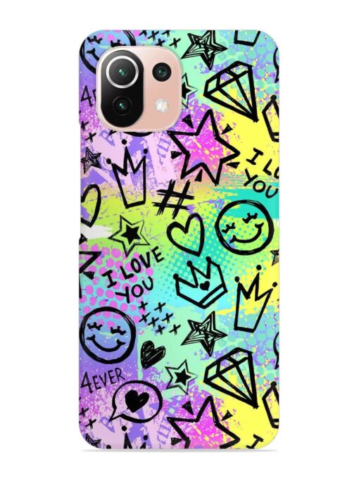 Bright Seamless Pattern Snap Case for Xiaomi Mi 11 Lite Ne (5G) Zapvi