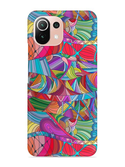 Seamless Patterns Hand Drawn Snap Case for Xiaomi Mi 11 Lite Ne (5G) Zapvi