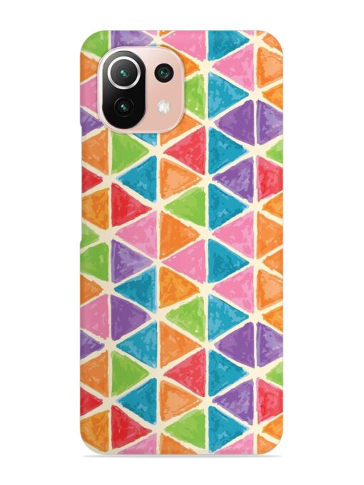 Seamless Colorful Isometric Snap Case for Xiaomi Mi 11 Lite Ne (5G) Zapvi