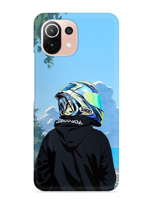 Rider With Helmet Snap Case for Xiaomi Mi 11 Lite Ne (5G)