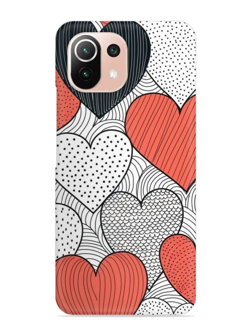 Girly Heart Seamless Snap Case for Xiaomi Mi 11 Lite Ne (5G) Zapvi