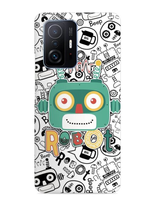 Robot Modern Seamless Pattern Snap Case for Xiaomi Mi 11T Pro (5G) Zapvi