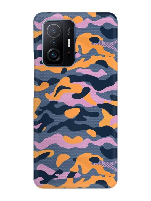 Camouflage Army Military English Orange Art Snap Case for Xiaomi Mi 11T Pro (5G) Zapvi