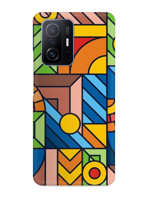 Colorful Geometric Snap Case for Xiaomi Mi 11T Pro (5G) Zapvi