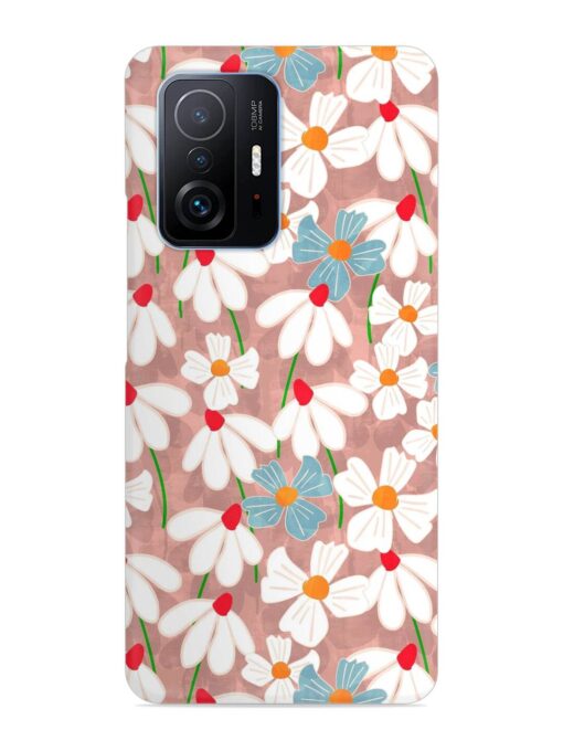 Abstract Petal Flowers Snap Case for Xiaomi Mi 11T Pro (5G) Zapvi