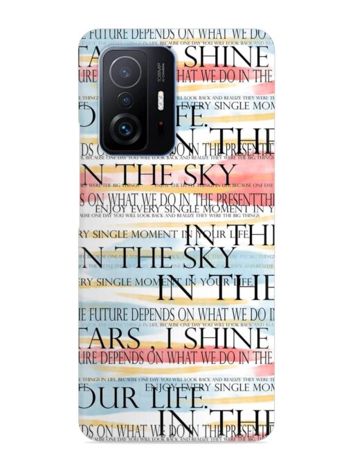 Seamless Slogans Pattern Snap Case for Xiaomi Mi 11T Pro (5G) Zapvi