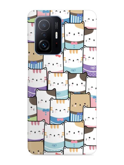 Cute Adorable Cat Snap Case for Xiaomi Mi 11T Pro (5G) Zapvi