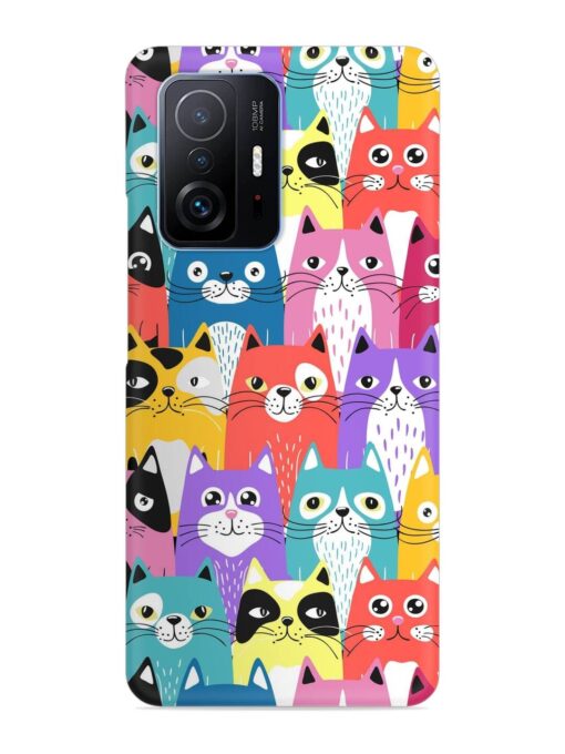 Funny Cartoon Cats Snap Case for Xiaomi Mi 11T Pro (5G) Zapvi