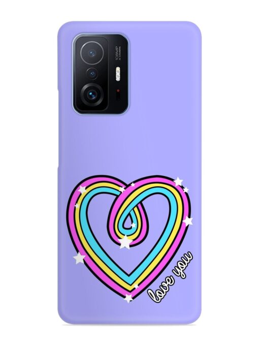 Colorful Rainbow Heart Snap Case for Xiaomi Mi 11T Pro (5G) Zapvi