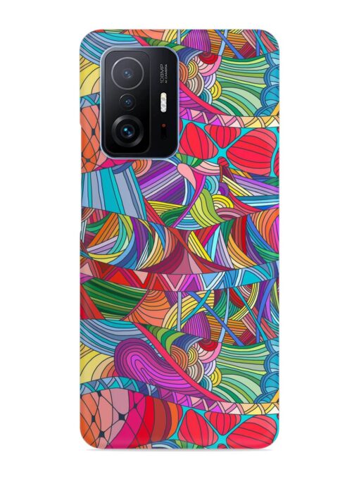 Seamless Patterns Hand Drawn Snap Case for Xiaomi Mi 11T Pro (5G) Zapvi