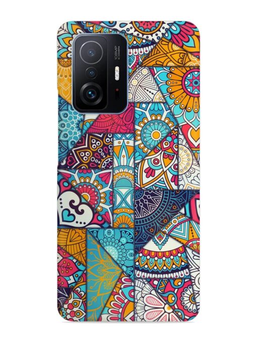 Patchwork Pattern Vintage Snap Case for Xiaomi Mi 11T Pro (5G) Zapvi