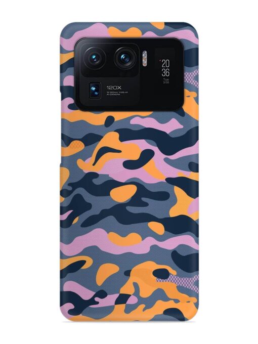 Camouflage Army Military English Orange Art Snap Case for Xiaomi Mi 11 Ultra Zapvi