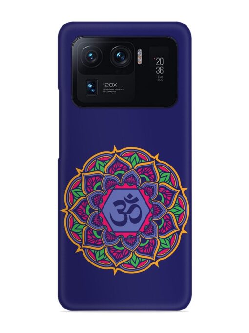 Om Mandala Art Blue Snap Case for Xiaomi Mi 11 Ultra Zapvi