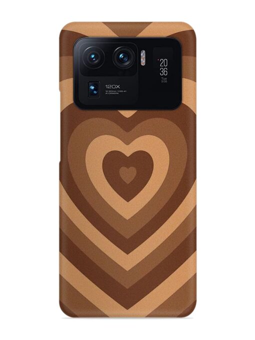 Brown Heart Snap Case for Xiaomi Mi 11 Ultra Zapvi