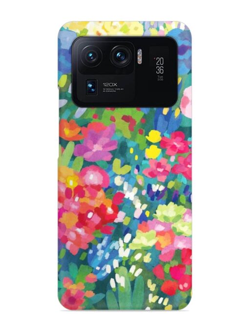 Watercolor Flower Art Snap Case for Xiaomi Mi 11 Ultra