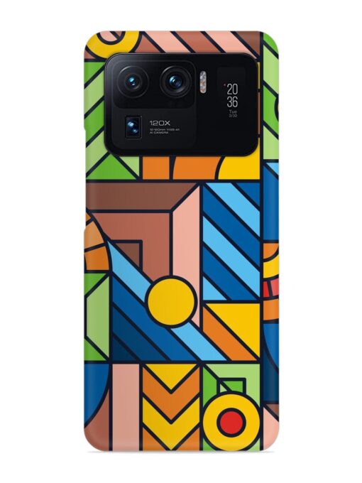 Colorful Geometric Snap Case for Xiaomi Mi 11 Ultra Zapvi