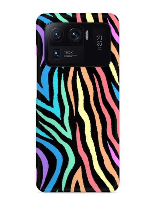 Colorful Abstract Zebra Snap Case for Xiaomi Mi 11 Ultra Zapvi