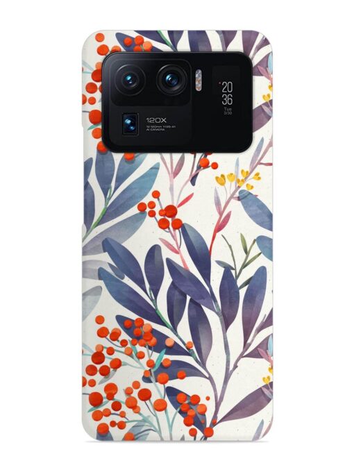 Seamless Floral Pattern Snap Case for Xiaomi Mi 11 Ultra