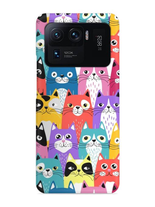 Funny Cartoon Cats Snap Case for Xiaomi Mi 11 Ultra