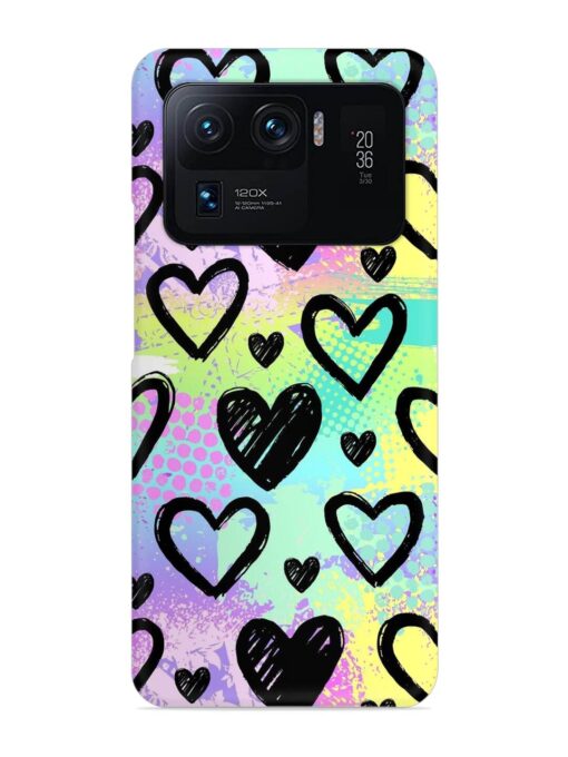 Bright Pattern Hearts Snap Case for Xiaomi Mi 11 Ultra