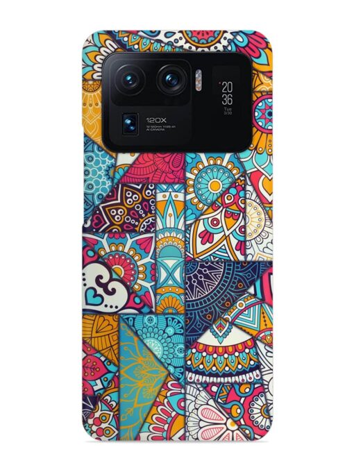 Patchwork Pattern Vintage Snap Case for Xiaomi Mi 11 Ultra