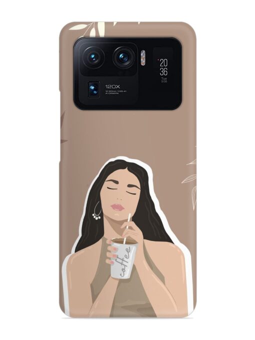 Girl With Coffee Snap Case for Xiaomi Mi 11 Ultra