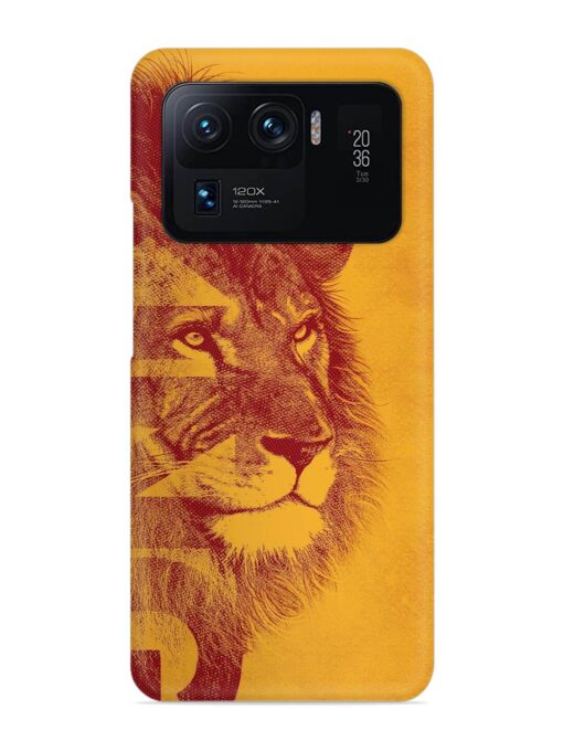 Gold Lion Crown Art Snap Case for Xiaomi Mi 11 Ultra