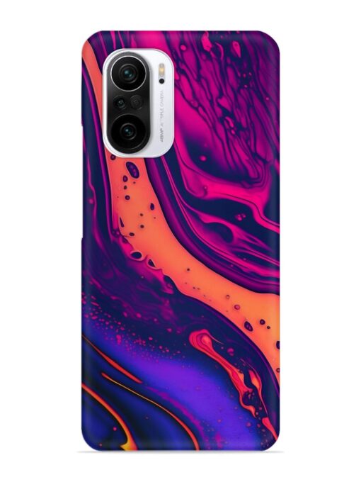 Fluid Blue Pink Art Snap Case for Xiaomi Mi 11X Pro (5G) Zapvi